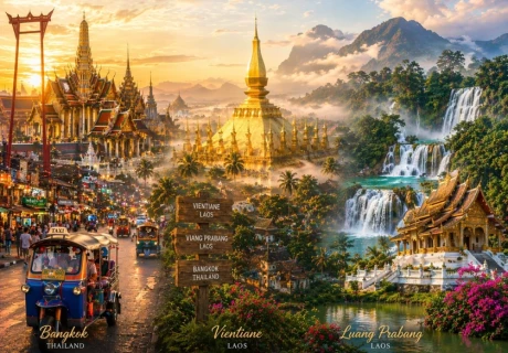 Tour Du Lịch Thái Lan – Lào 5N4Đ: Bangkok – Vientiane – Luang Prabang Hành Trình Khu Vực