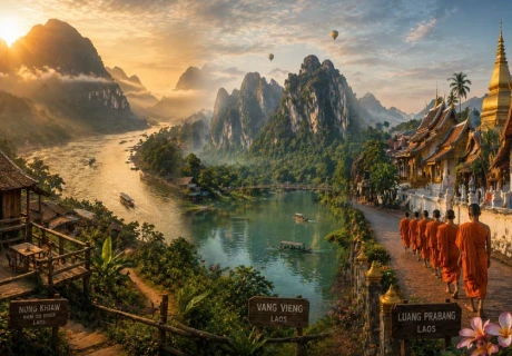 Du Lịch Laos Nature 5N4Đ: Nong Khiaw – Vang Vieng – Luang Prabang Khám Phá Thiên Nhiên