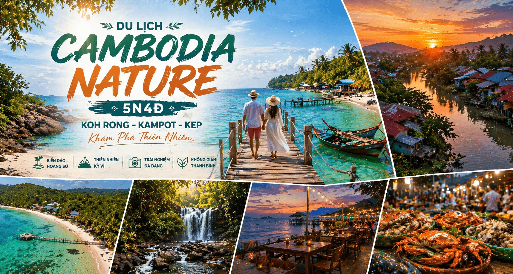 Du Lịch Cambodia Nature 5N4Đ: Koh Rong – Kampot – Kep Khám Phá Thiên Nhiên
